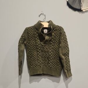 GAP Olive Cable Knit Sweater